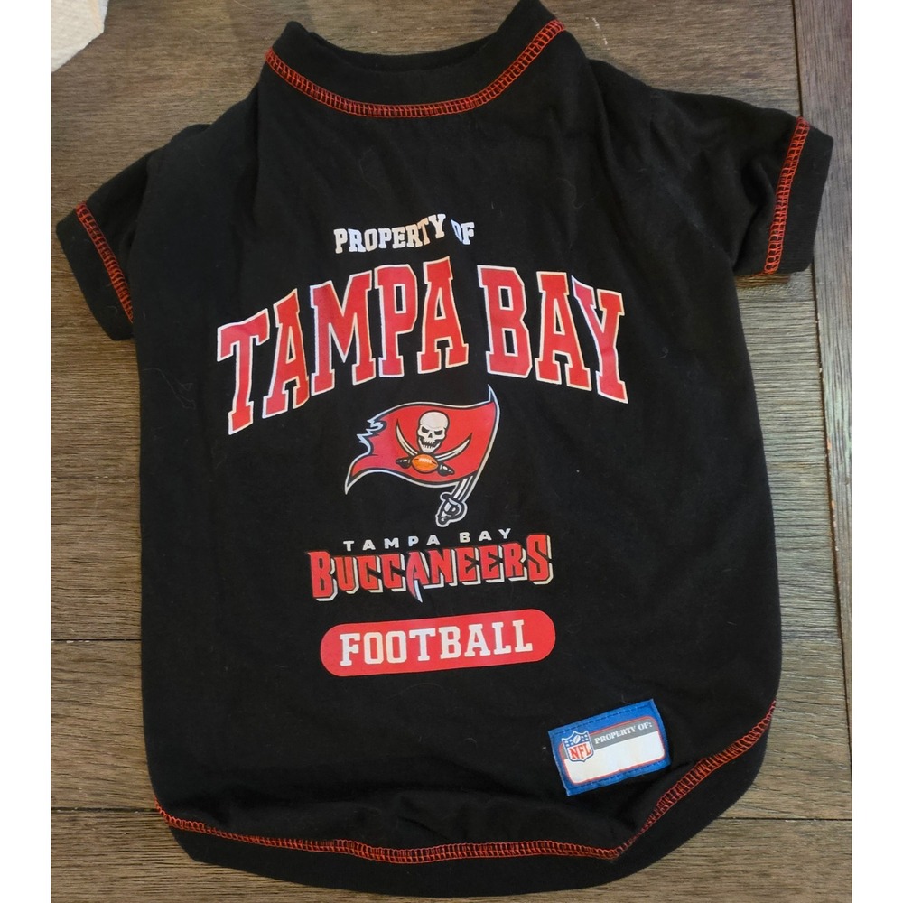 NFL Tampa Bay Buccaneers Dog Jersey Pet Shirt Black Red Football Gear